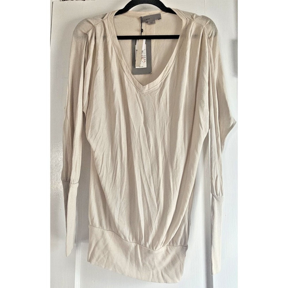 NWT VERO MODA Momo Batwing long sleeve top lightwight back buttoned womens XS